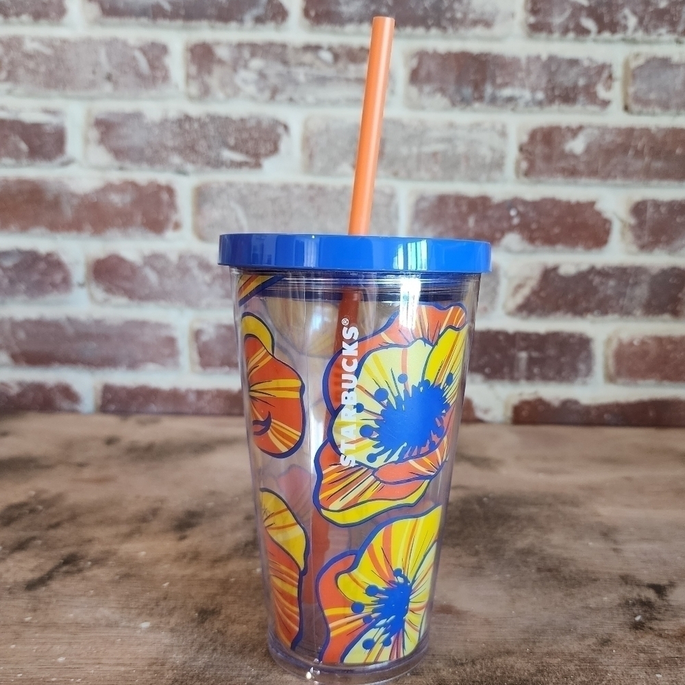 Starbucks Clear Flowers Cup 16oz